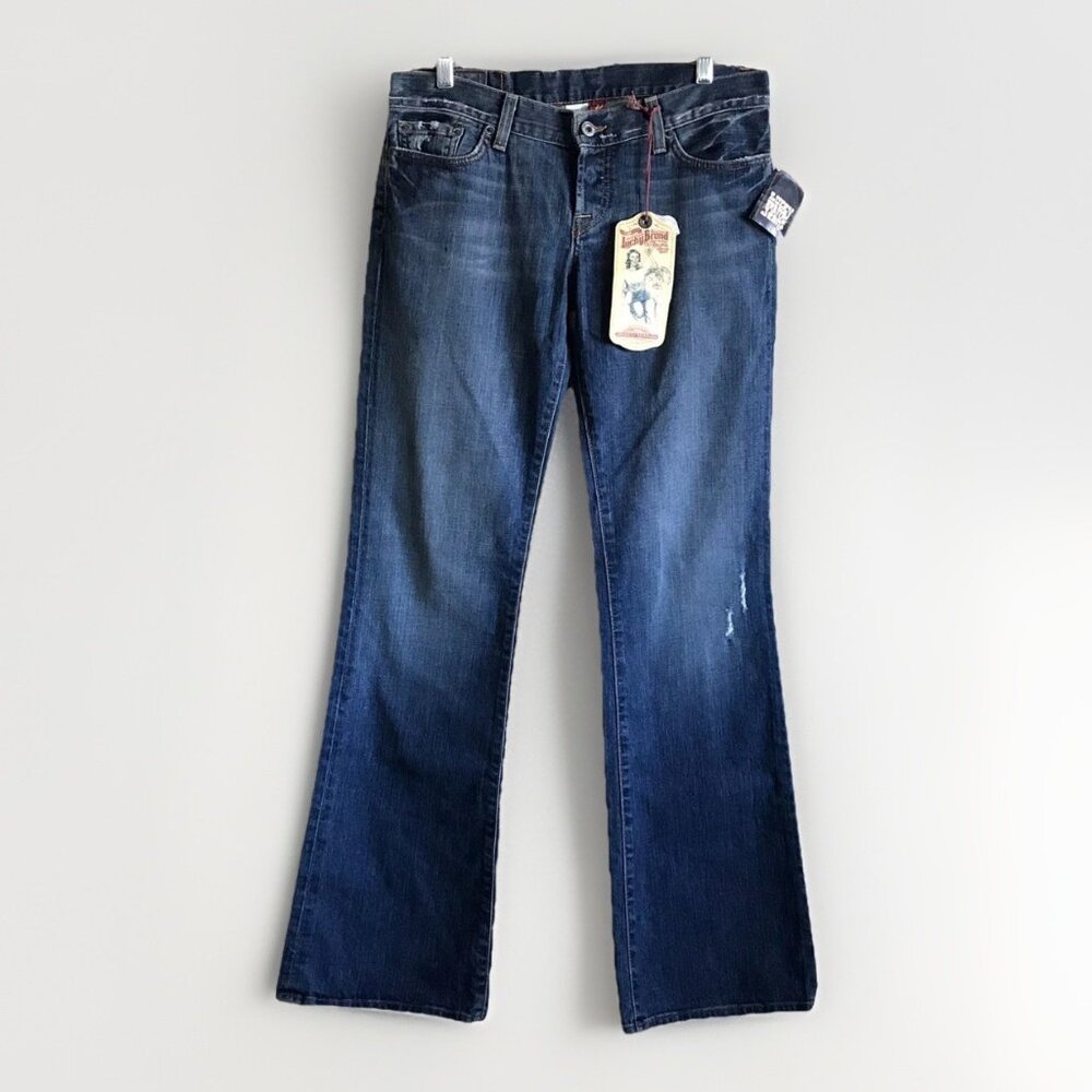 Lucky Brand Straight Leg Jeans Women Size 8/29 Regular Low Rise Medium Wash Blue